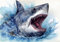 CALVENDO Poster 42,0 x 29,7 cm Querformat Megalodon| Bilder, Kunstdruck, Wandbild, Wanddeko, Prints ohne Rahmen
