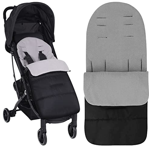 Sac de couchage chaud pour bébé - Manchon universel pour chaise longue à push-up Universelle Chancelière pour Poussette Bébé Chariot Coton Coussins Couverture pour Poussette Sac (Blanc)