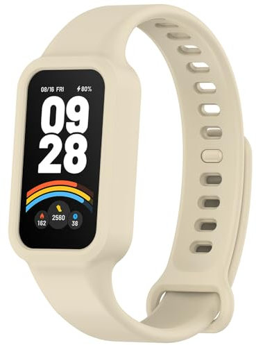 BYISYUE Watch Strap for Xiaomi Smart Band 9 Active/Mi Band 9 Active, Silicone Sport Replacement Band for Redmi Smart Band 3