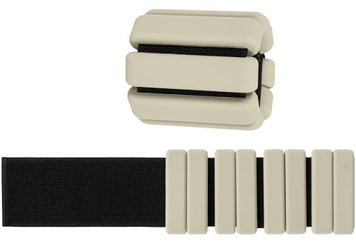 OMNANA® Gewichtsmanschetten aus Silikon (2x0,5 kg oder 2x1 kg) – Knöchelgewichte & Handgelenkgewichte für Fitness, Yoga, Pilates & Physiotherapie – Ankle Weights für Joggen, Aerobic & Krafttraining