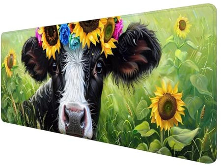 Tapis de Souris XXL 1200 x 500 mm, Animal Tapis de Souris Gamer Imperméable, Tapis de Souris Bœuf, Tapis Souris avec Bords Cousus, Base en Caoutchouc Antidérapante, Mousepad pour Maison Bureau S-884