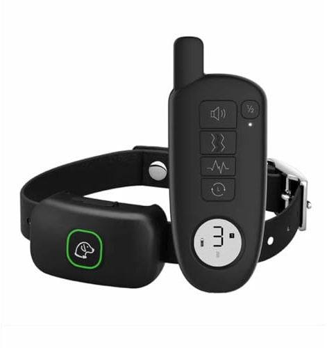 Collier de Dressage pour Chien 400M avec Chocs électriques 3 Modes de Dressage Perro Accessoires Cachorro Items Collier Anti-aboiement pour Chiens(Noir pour 1 Chien)