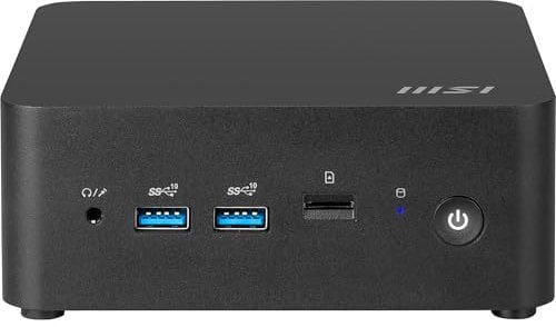 MSI Cubi NUC 1MG-213DE - Intel Core 3 Prozessor 100U, 8GB DDR5, 256GB M.2 SSD, USB 10Gbps Typ A Anschlüsse, Thunderbolt 4 & HDMI 2.1, Wi-Fi 6E, Bluetooth 5.3 - schwarz, Windows 11 Pro