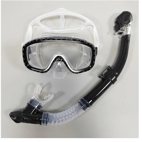 NADCFN Schnorchelmaske Taucherbrille Tauchmaske Schnorchelmaske Volltrocken Es ist sehr gut geeignet für Schnorcheln, Gerätetauchen Tauchmasken(White)