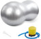 Peanut Ball Therapy with Pump, Sensory Gym Ball for Yoga, Pilates, Core Training & Balance, PVC Exercise Ball for Autism, Posture Fitness Equipment for Kids Children Adults (90x45CM) (Grey)