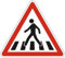 Signalétique.biz France Panneau Danger Passage pour piétons A13b 50 cm (500 mm) Signalisation Triangulaire Ecolign Panneau Sécurité Routière