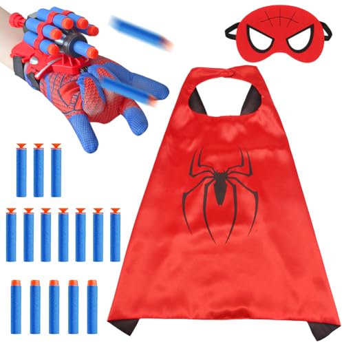 YCVBCY Spider Gant de Lanceur Set pour Enfants Spider Lanceur de Toile Launcher Gant Set de Cosplay Jouets de Poignet Lanceurs de Héros Cadeau pour Les Fans Jouets éducatifs pour Enfants