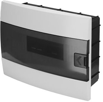 Coffret de Distribution Encastré 1 Rangée pour 12 Modules 110x285x223 mm IP40 - Blanc Boîtier Électrique en ABS - Coffret Électrique pour Installations Intérieures - Horoz Electric
