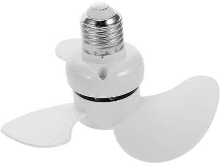 HOLIDYOYO Ventilador De Techo Colgante: E27, Potente Y Silencioso, Ideal Para Un Sueño Relajante Y Un Entorno De Trabajo, Blanco, 14 Cm
