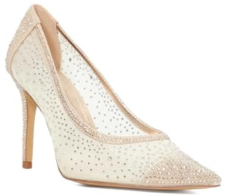 Dune London Ladies Brightest Mesh Diamante Court Shoes