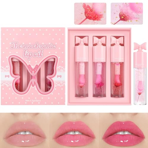 Magic Color Shift Lipgloss - Temperatur aktiviertes Gloss, High Shine Beauty Enhancer | Feuchtigkeitsfeuchtigkeitsfeuchter vitamin angereicherte Formel für köstliche gesund