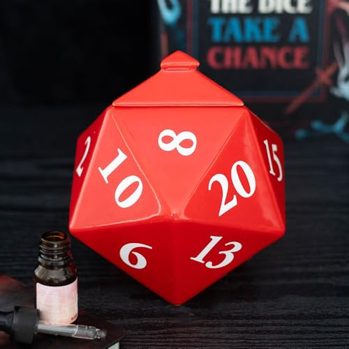 D20 Gaming Dice Shaped Oil Burner | RPG Home Fragrance | Geeky Tealight Holder | Dice Decor for Gamers | Gift Ready Box | Fantasy Wax Melt Burner