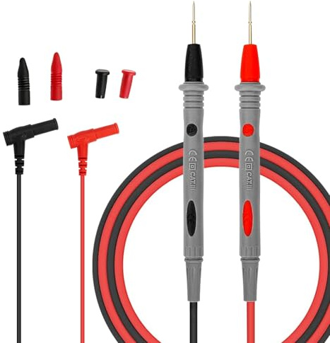 Digitales Multimeter Messleitungen, 10V Sonde Testkabel, für Digital Multimeter Elektrische Prüfung, Rot und Schwarz