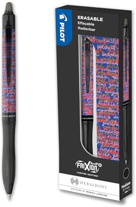 PILOT - FriXion Ball Plus Heralbony - Geschenkset - Radierbarer Stift - Limitierte künstlerische Edition - Design Belgien - Druck- und Nachfüllbar - Schwarze Tinte - Mittlere Spitze
