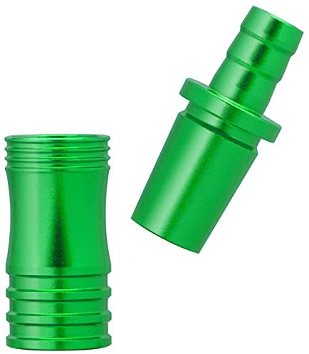 DILAW® Shisha Aluminium Schlauchadapter 18/8 Schliff Set 2-teilig Universal Hookah Wasserpfeife Alu Manyak,Opal,Vatos Menge: 3er Pack, Farbe: Grün