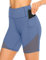 JOYSPELS Kurze Sporthose Damen, Radlerhose Damen Kurz Laufhose Leggings Sport Biker Running Yoga Fitness Shorts Blau L