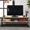 Bakaji Meuble TV en bois MDF et métal avec étagère porte-console de jeux DVD, meuble pour télévision, design moderne, industriel, dimensions 120 x 40 x 42 cm