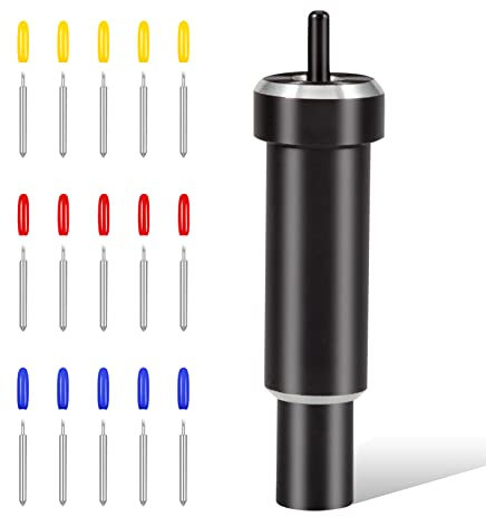 LEONTOOL 16 pezzi di alloggiamento della lama a taglio profondo e lama a punta profonda 30°/45°/60° Lama di ricambio per lama taglio profondo e alloggiamento di ricambio per macchina da artigianale