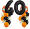 MiaLover Großer Basketball-Ballon Geburtstagsdeko 40 Jahre Geburtstagsdeko Zahl 40 Luftballon Folienballon Orange Schwarz Luftballon für Basketball Motto Feier Party Geburtstag Memorial Day Deko