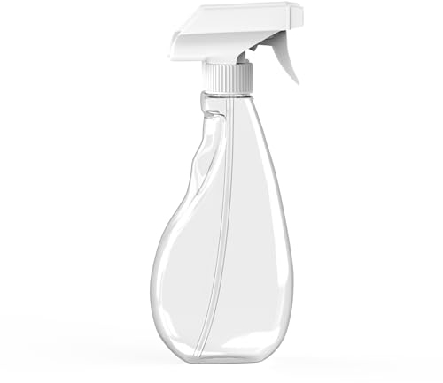 Spray Bottle 500ml - Adjustable Nozzle, Garden, Home, Plant Spray Bottles- Ideal for Cleaning, Plant Misting, Hairdressing, Refillable - Mist, Stream setting (Clear Spray Bottle)