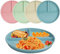 CSYY Lot de 4 Assiettes Divisées, 20 cm Incassables Contrôle des Portions Assiettes Assiettes de Pique Nique Réutilisables Assiettes à Dessert pour Adultes et Enfants