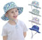 YANWANG Baby Kinder Einstellbare Eimer Sonnenhut, UPF 50+ Sonnenschutz Strandmütze für Kleinkinder Jungen Mädchen(Dinosaurs,6-24Months)