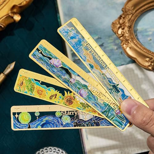 4 Stück Lesezeichen Personalisiert, Lesezeichen Metall, Lesezeichen Kinder, Personalisiertes Lesezeichen, Geschenk für Leseratten, Buchliebhaber, Lehrer, Mädchen