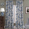 XTMYI Blaue und weiße Vorhänge, 250 cm lang, für Wohnzimmer, Set mit 2 Paneelen, moderate Verdunkelung, Fenster, Baumwolle, Toile, Blumenmuster, Decke bis Boden, für Schlafzimmer, Bauernhaus-Dekor