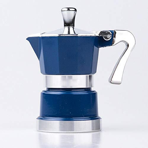 OQHAIR Moka Pot Mini Moka in Alluminio Caffettiera Moka Apparecchio per Il caffè Macchina per caffè Espresso Piano Cottura Macchine per Il caffè (Colore : Blu Dimensioni : 1 Tazza) (Blue