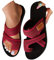 Onsoyours Sandales Plates Femme Été Hallux Valgus Tongs Confortable Maille Nu Pieds Bout Ouvert Chaussures Vintage Sandales Pantoufles de Plage Vacances Slippers D Vin Rouge 40 EU