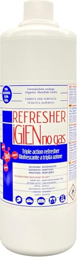 HOME PRO Refresher Igien No-Gas, Soluzione Alcolica 75% Disinfettante Spray, 800ml, Deodorante Profumato per Tessuti, Superfici, Ambienti, Hotel, Auto, Uffici