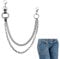 Punk Pants Chain Pocket Chain Metal Belt Chain Pants Chain For Men and Women With Lobster Clasps Punk Accessories(Black)