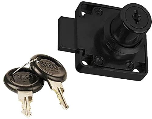 Zylinder Kastenschloss rechts verschiedensperrend Zamak schwarz mit 2 Schlüssel