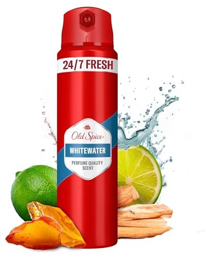 Old Spice Whitewater Deospray 3x 150 ml, 24/7 Frischhh bei täglicher Anwendung, langanhaltender Duft in Parfumqualität, Schutz vor Gerüchen, Ohne Aluminiumsalze (Packung mit 3)