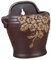 Didiseaon Ceramic Wall-mounted Flower Pot Vintage Decor Plants Balcony Planters Balcony Flowerpots Wall Mounted Plant Holder Retro Planter Ceramic Hanging Pots Ceramics Dark Brown