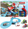 Carrera First Mario Kart Rennbahn-Set | Mario vs. Yoshi | 2 Fahrzeuge inklusive | Kreisel für extra Spielspaß | 2,4m Bahnlänge | Für Kinder ab 3 Jahren | Batteriebetrieben