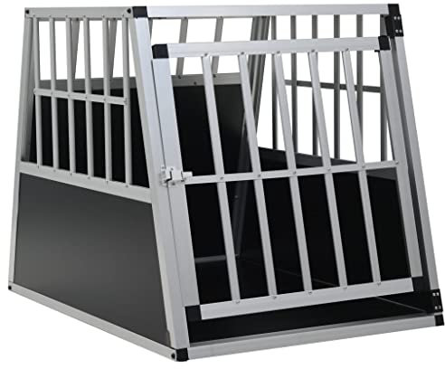 vidaXL Jaula para perros, casa para perros con una sola puerta, perreras transparentes adecuadas para el maletero del coche, transportador portátil para cachorros