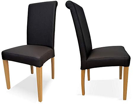 Quattro Meble Dunkelbraunes Stühle Arthur Echtleder Lederstühle Echt Leder MDR Dark Brown Esszimmerstuhl Lehnstuhl Rindsleder Volleder Esszimmerstühle Eszimmer Stuhl