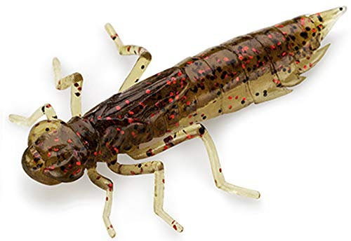 Fishup Dragonfly 1,7' 4,7cm - 8 Angelfliegen, Fishup Farben:Green Pumpkin/Red & Black