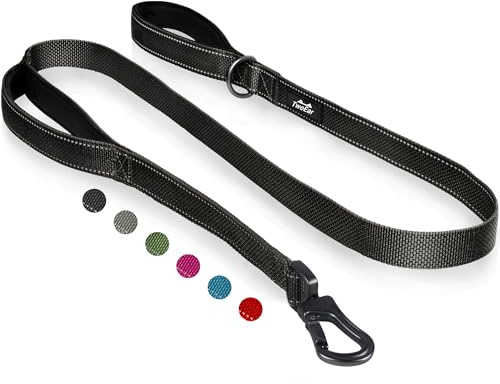 Twoear 6FT 1IN Heavy Duty Dog Leash for Large Dogs with 2 Padded Handles