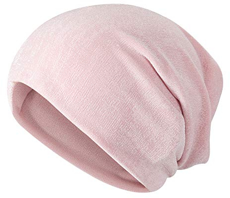 ZLYC Unisex Long Slouch Beanie Leicht Weich Jersey Mütze (Chiffon Rose),Gr. Einheitsgröße