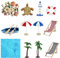 TOYANDONA 12pcs Beach Style Mini Desktop Sandbox Accessories, Miniature Doll House Beach Ornament Kits Set for DIY Fairy Garden Dollhouse