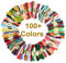 Set di Fili da Ricamo in Cotone DmC - 100 Colori, Punto Croce, Filo di Punti, Bracciale dell'Amicizia - 100 Matasse da 8 Metri
