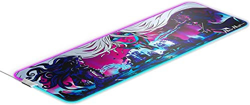 SteelSeries QcK Prism XL - Neo Noir Edition - Cloth Gaming Mouse Pad - 2-zone RGB Illumination - Optimized For Gaming Sensors - Size XL (900 x 300 x 2mm)