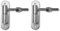 WDB - Torangel Einstellbar Anschraubplatte - Scharniere Gartentor - Scharniere Schwerlast - Toranlage - Torscharniere Hängescharniere - 2x Einstellbares Torscharnier M12 115 mm