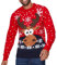 NOROZE Men's Moose Merry Christmas Jumper Xmas Reindeer Elf Football FC Novelty Pullover (S, XMoose Red)
