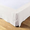 Cache sommier Double Gaze de Coton Blanc 140x190 cm
