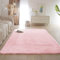 Shaggy 120x140cm Carpet Wohnzimmer Teppich Hochflor Hochflorteppich Faux Lammfell Flauschig für Bettvorleger Sofa Matte Oder Schlafzimmmer Deko Usw, Rosa