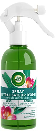 Air Wick Spray Neutralisateur D'Odeurs Aux Huiles Essentielles Eucalyptus et Freesia - Blanc, 237 ML (Lot de 1)