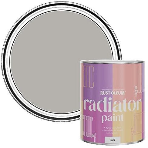 Rust-Oleum Peinture Grise Résistante à la chaleur pour Radiateur, Finition Mate - Mokka 750ml